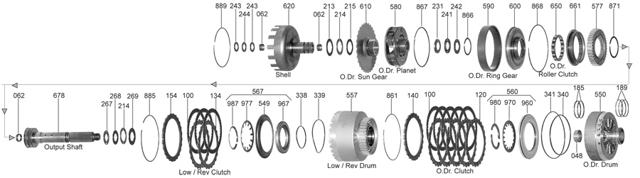 Акпп zf4hp22 запчасти